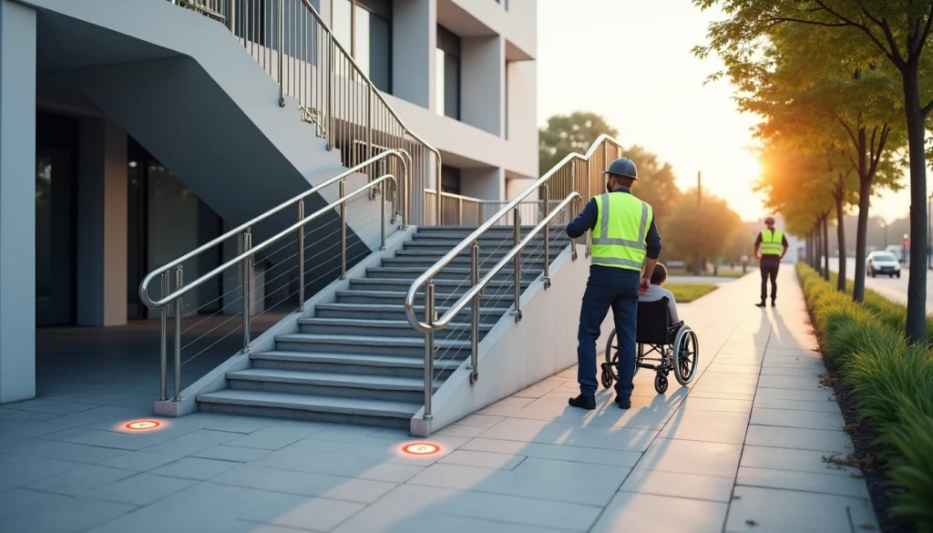 normes PMR pour l’installation d’une rambarde d’escalier extérieur